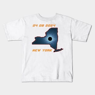 New York 2024 Total Solar Eclipse Kids T-Shirt